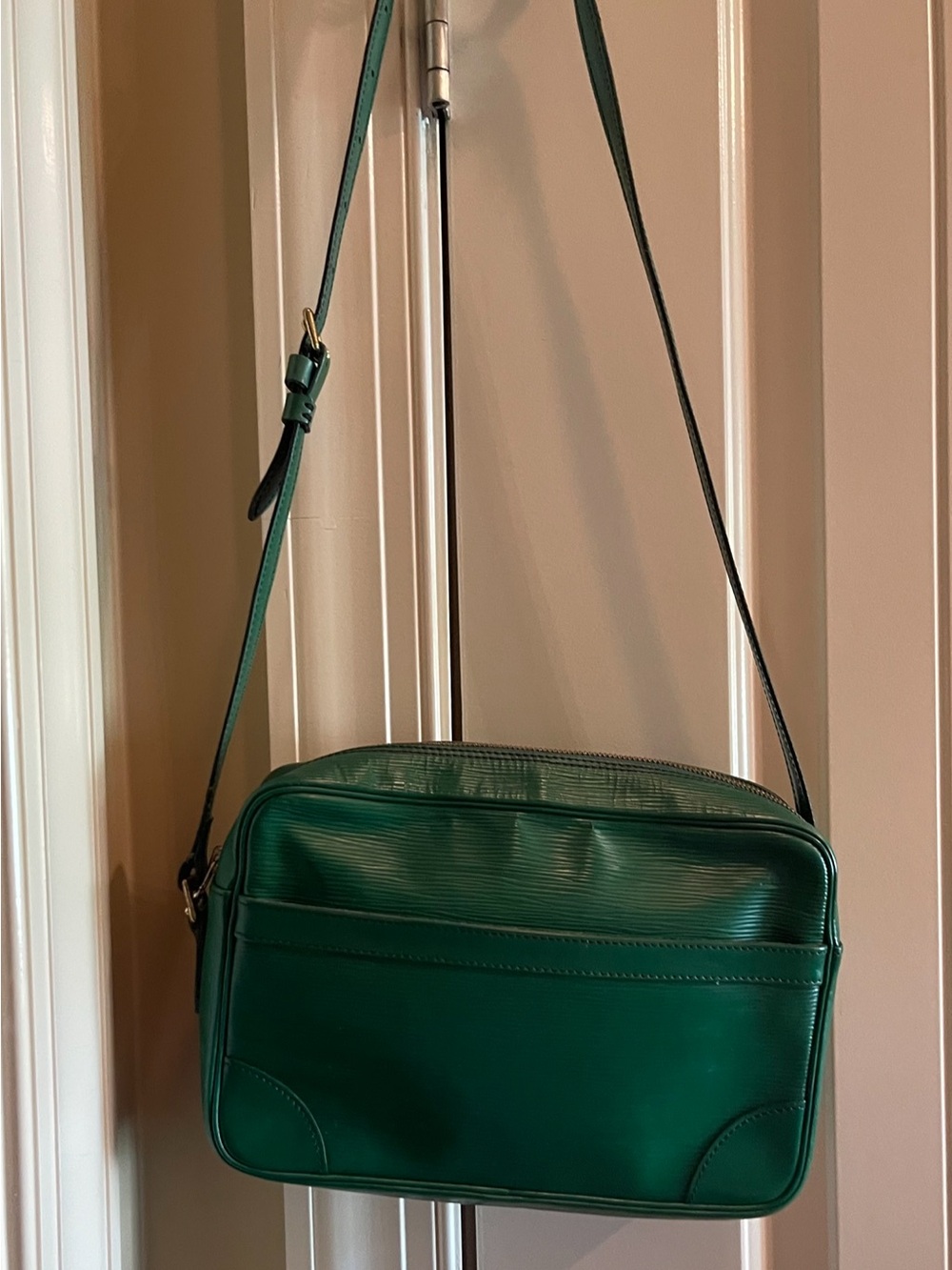 Green LV Epi Trocadero Leather Crossbody Bag